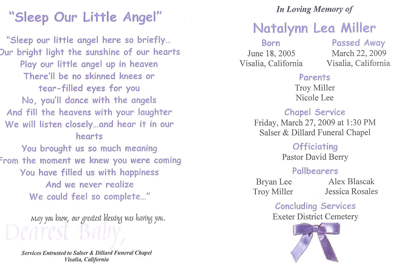 Saying Goodbye To Natalynn Lea Miller